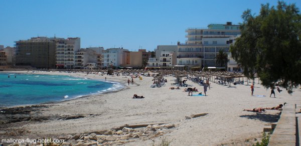 Blick auf den Strand von S' Illot, Mallorca